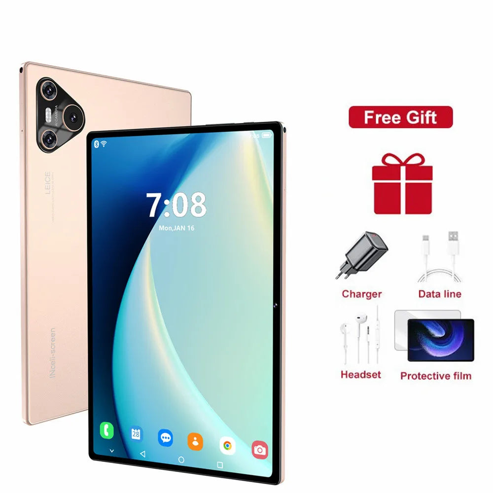 New 16 Pro Tablet 10.1inch Android 12 Pad 6 Tablet PC 4G 5G Dual SIM GPS 10000mAh Global Version Tablets For Children Kids Tab