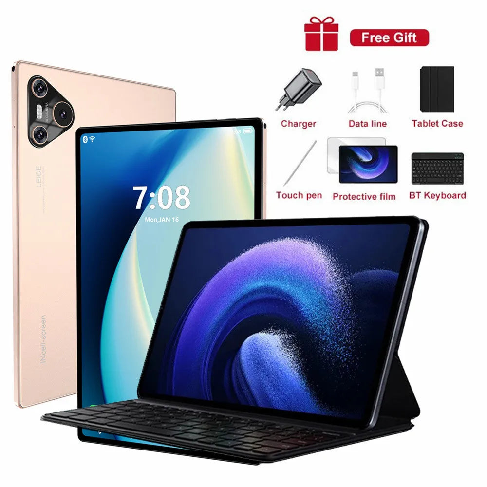 New 16 Pro Tablet 10.1inch Android 12 Pad 6 Tablet PC 4G 5G Dual SIM GPS 10000mAh Global Version Tablets For Children Kids Tab