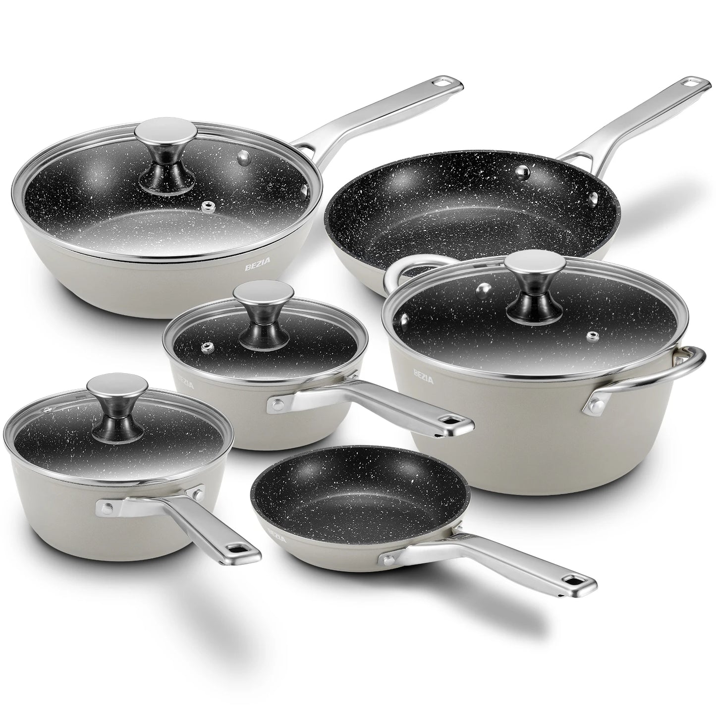 Induction Cookware Nonstick Pots and Pans Set for All Stoves