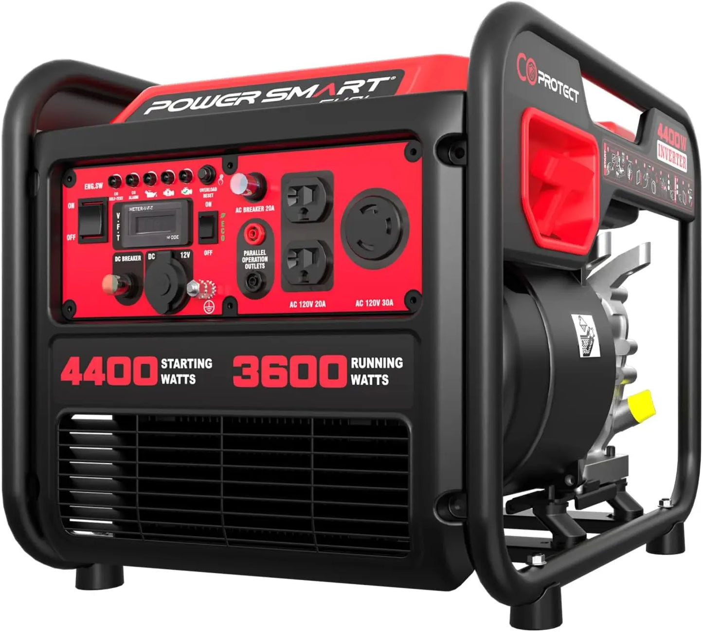 4400-Watt Gas Powered Portable Inverter Generator,CO-Sensor, Lightweight for Home Use & Emergency Backup, Camping, EPA Compliant