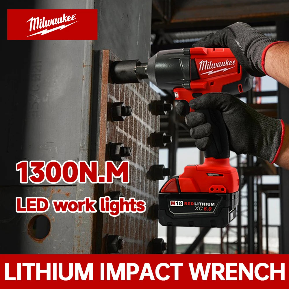 Milwaukee 18V Brushless Electric Impact Wrench for Car Repair