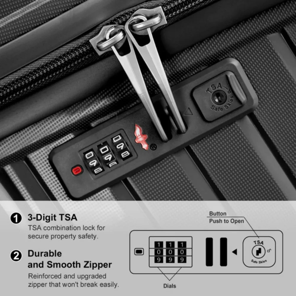 5 in 1 Trolley Suitcase Set for Travel and School