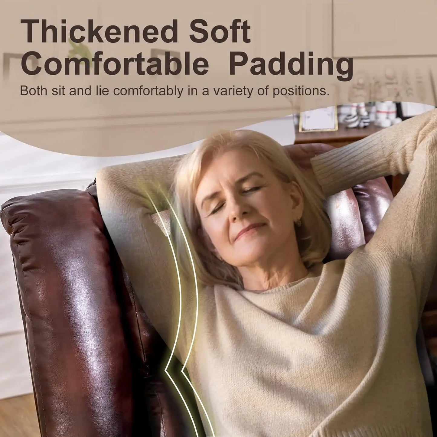 Comhoma Lift Recliner Sofa with Heat and Massage Features
