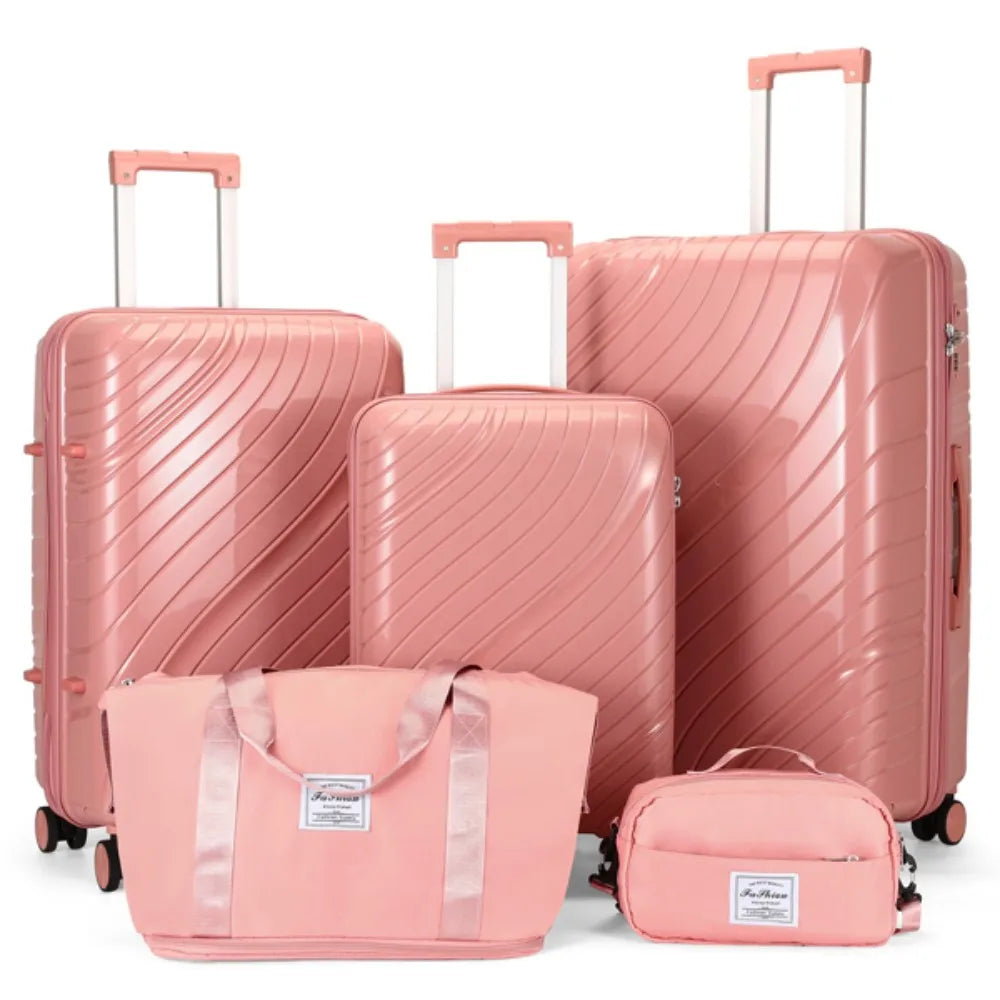 5 in 1 Trolley Suitcase Set for Travel and School