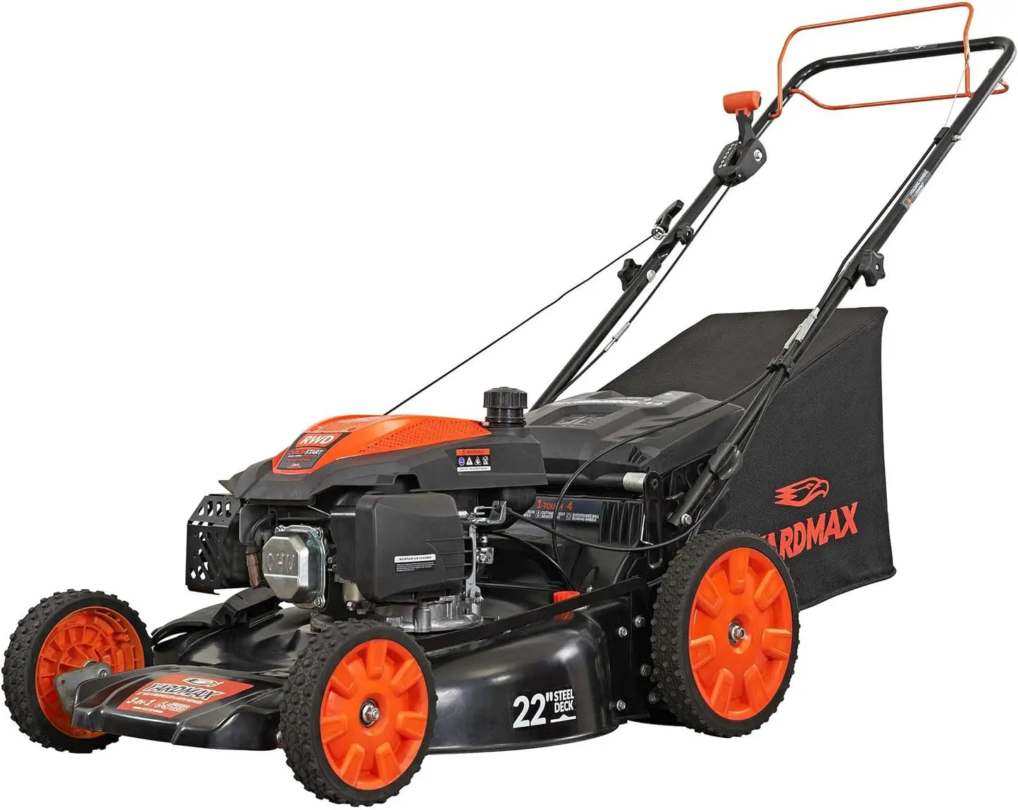 Self Propelled Gas Lawn Mower with High Wheel Capability