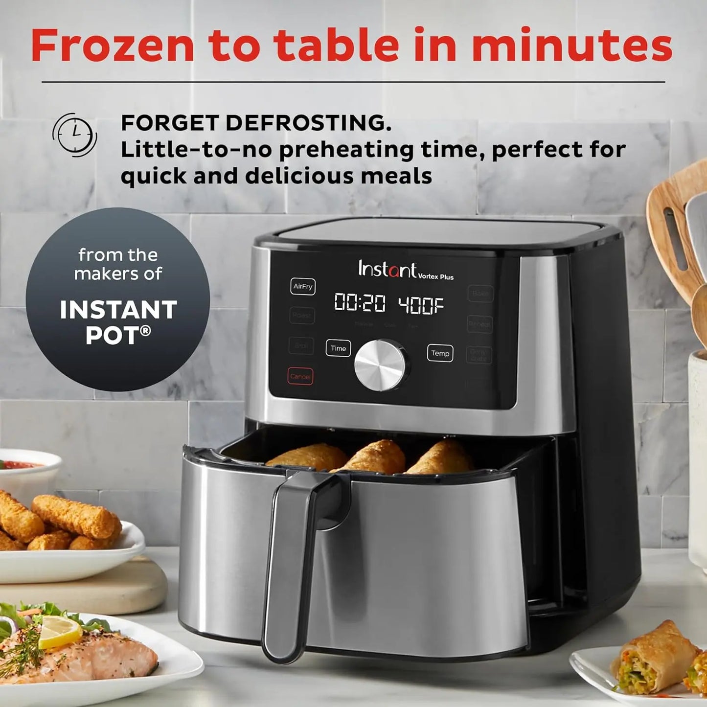 Vortex Plus Air Fryer with Custom Programs and Six Functions