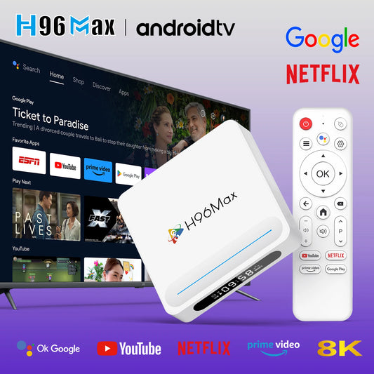 H96Max H618 Plus TV Box 8K Android 14 Quad Core 2.4/5G WiFi 6 H96 Max Smart TV USB2.0 Smart Home 8K HDR Voice Control Androidtv