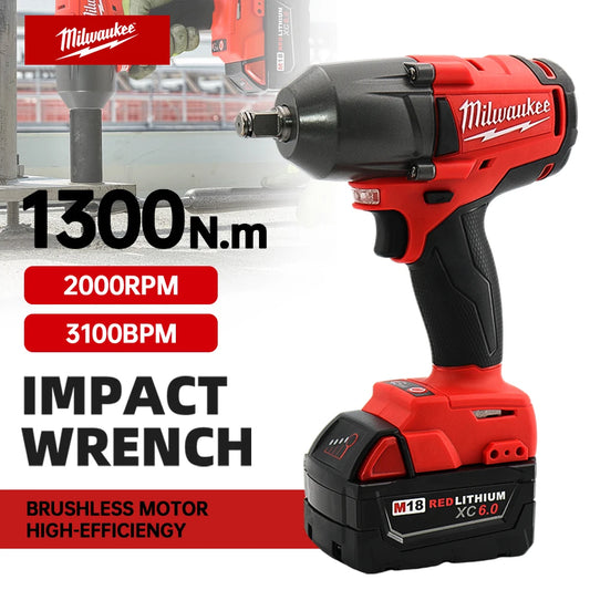 Milwaukee 18V Brushless Electric Impact Wrench for Car Repair