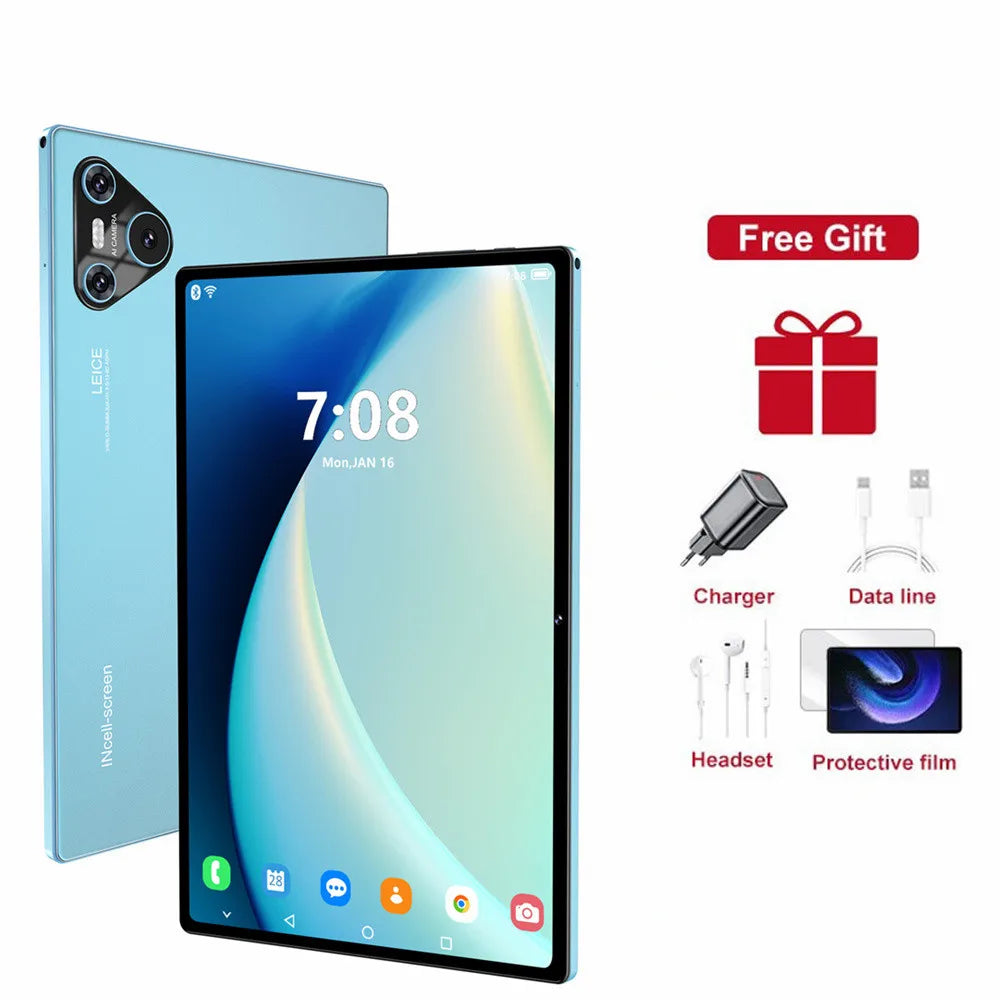 New 16 Pro Tablet 10.1inch Android 12 Pad 6 Tablet PC 4G 5G Dual SIM GPS 10000mAh Global Version Tablets For Children Kids Tab