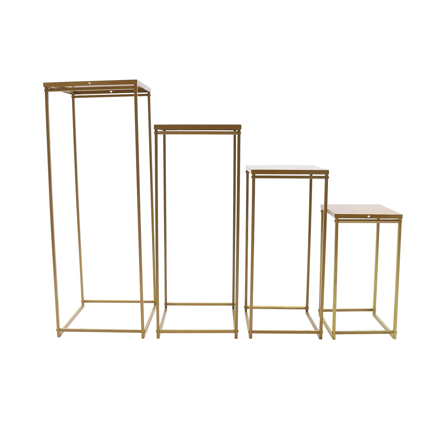 Gold Metal Plant Stand Set for Indoor Outdoor Decor