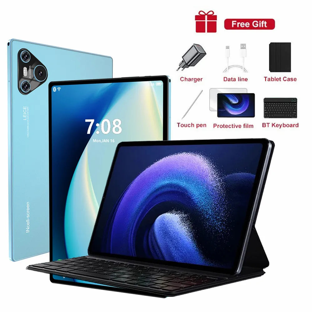 New 16 Pro Tablet 10.1inch Android 12 Pad 6 Tablet PC 4G 5G Dual SIM GPS 10000mAh Global Version Tablets For Children Kids Tab