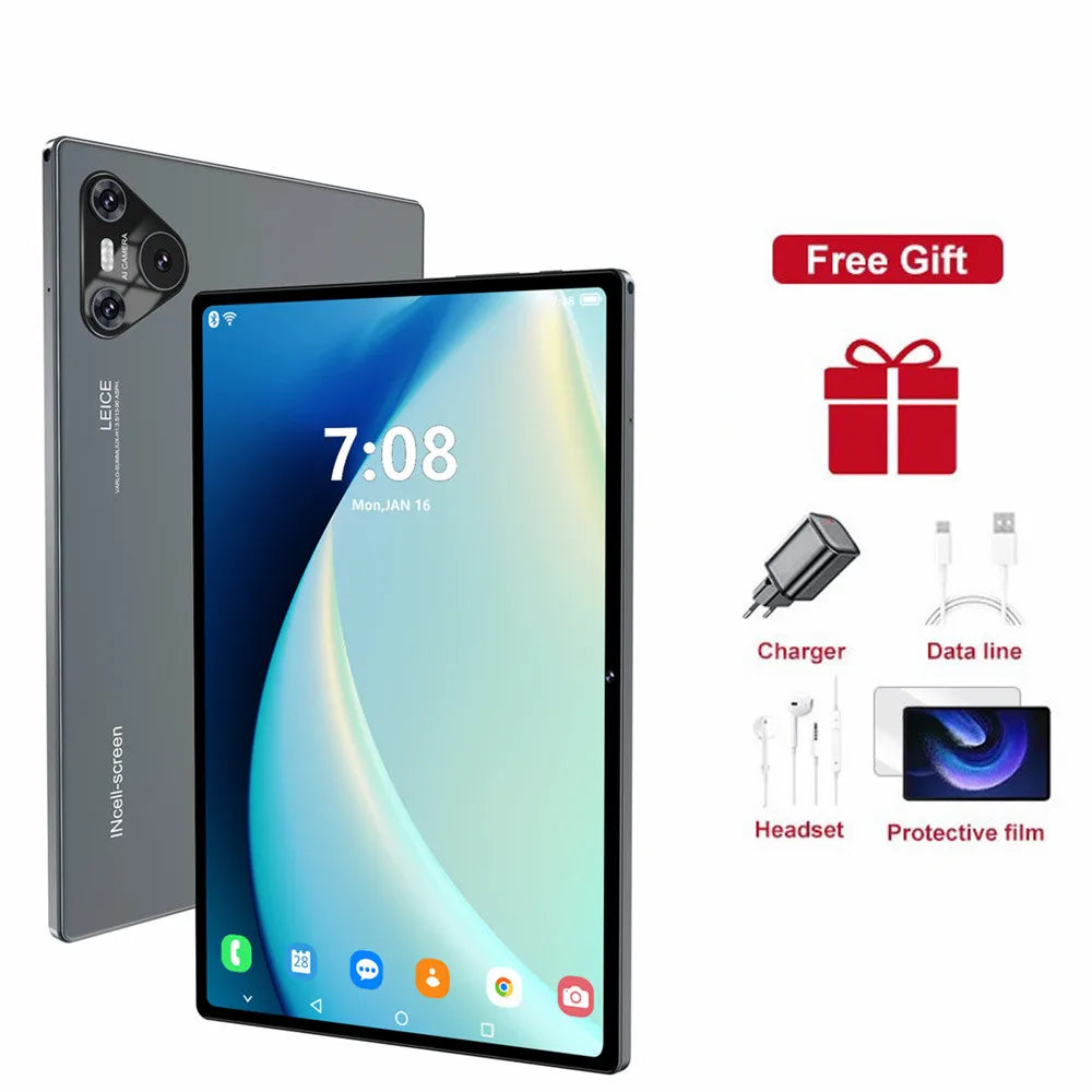 New 16 Pro Tablet 10.1inch Android 12 Pad 6 Tablet PC 4G 5G Dual SIM GPS 10000mAh Global Version Tablets For Children Kids Tab