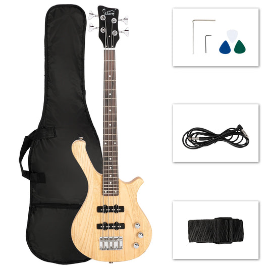 Glarry GW101 Small Scale Electric Bass Guitar Suit Bundle