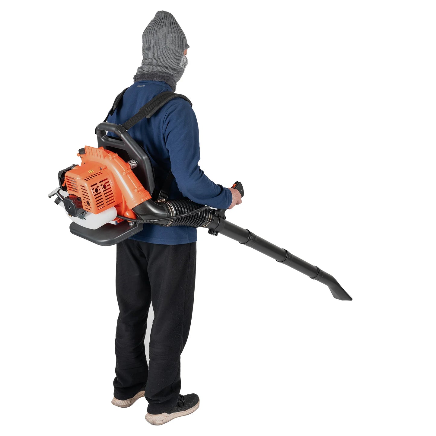 42.7CC 2-Stroke Commercial Leaf Blower 7000r/min Engine Portable Gas Powered Backpack Snow Leaf Blowing Machine
