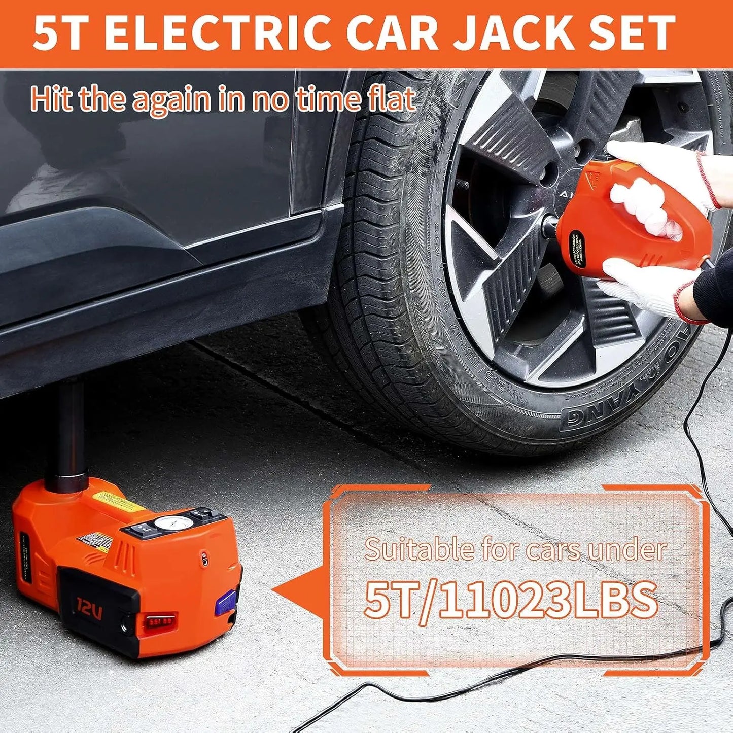 Electric Hydraulic Car Jack Kit for Easy Lifting