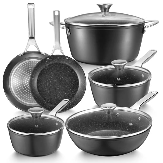 Induction Cookware Nonstick Pots and Pans Set for All Stoves