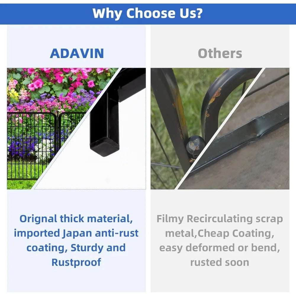 Heavy Duty Iron Metal Garden Fence Panels for Animal Barrier