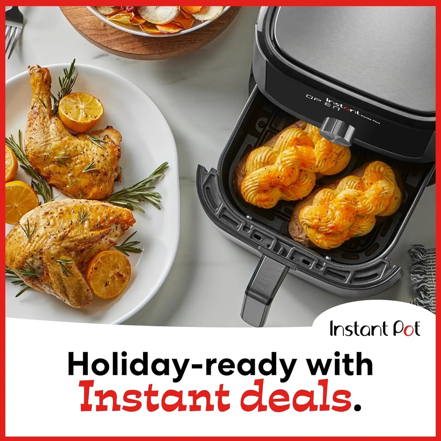 Vortex Plus Air Fryer with Custom Programs and Six Functions