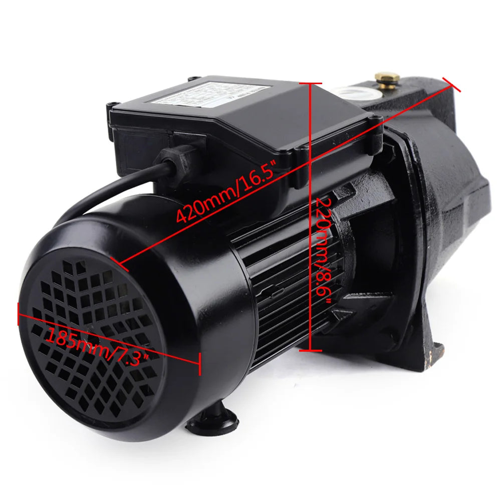 1HP Shallow Well Jet Pump with Pressure Switch 110V Water Jet Pump 750W Motor, for Daily Life and Agricultural Irrigation