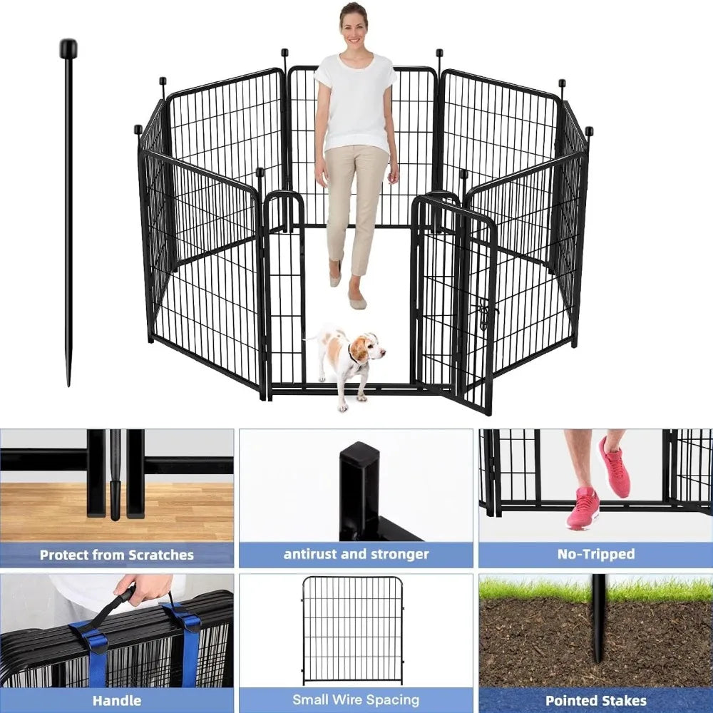Heavy Duty Iron Metal Garden Fence Panels for Animal Barrier