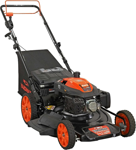 Self Propelled Gas Lawn Mower with High Wheel Capability