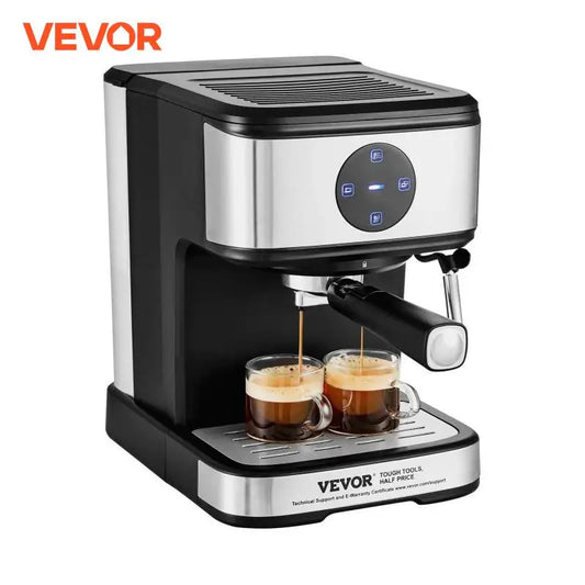 VEVOR Espresso Machine 15 Bar Coffee and Espresso Maker with Milk Frother Steam Wand Professional Semi-Automatic Coffee Machine