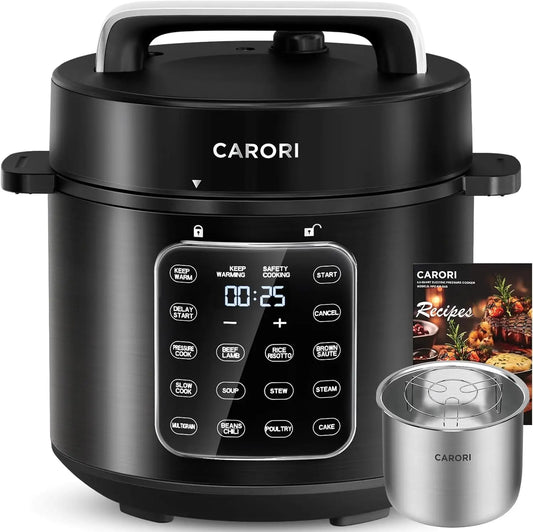 9-in-1 Programmable Electric Pressure Cooker with Safe Vent Design