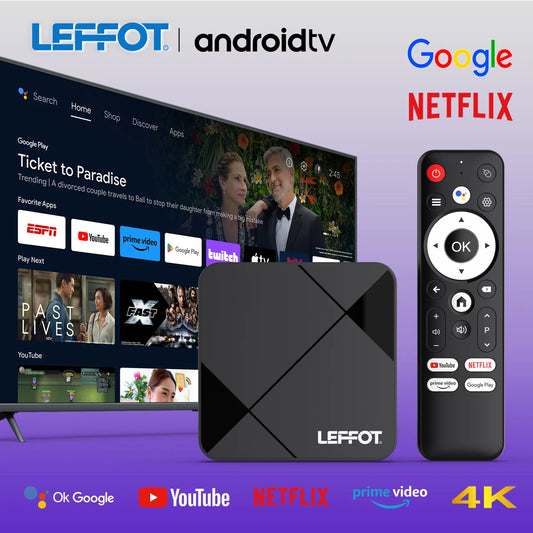 LEFFOT RK3518 Android14.0 Rockchip RK3518 Smart TV Box Wifi6&BT5.4 4K@60fps Google Media Player Support IPTV Set Top Box